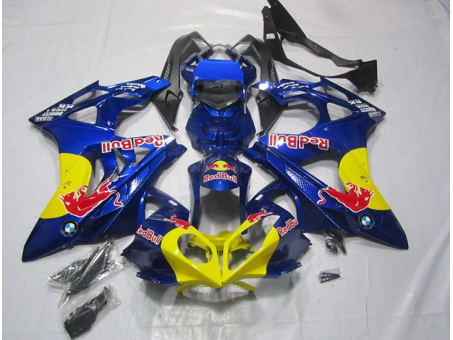 BMW S1000RR 2009-2014 Verkleidungen - Gelb Blau Red Bull