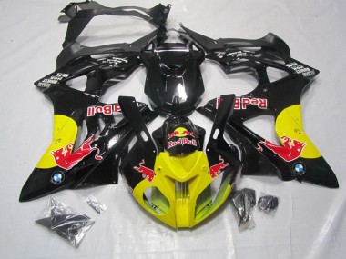 BMW S1000RR 2009-2014 Verkleidungen - Gelb Schwarz Red Bull