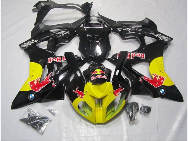 BMW S1000RR 2009-2014 Verkleidungen - Gelb Schwarz Red Bull