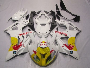 BMW S1000RR 2009-2014 Verkleidungen - Gelb Weiß Red Bull