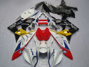 BMW S1000RR 2009-2014 Verkleidungen - Rot Weiß Gelb