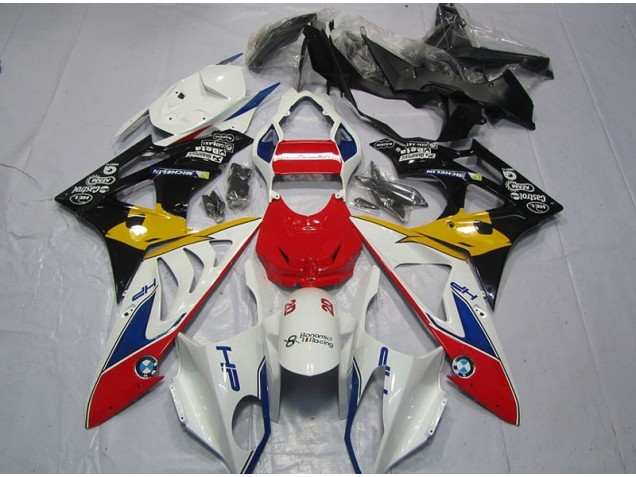 BMW S1000RR 2009-2014 Verkleidungen - Rot Weiß Gelb