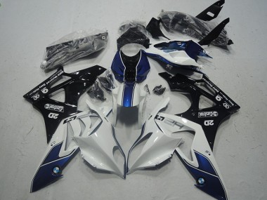 BMW S1000RR 2009-2014 Verkleidungen - Weiß Blau