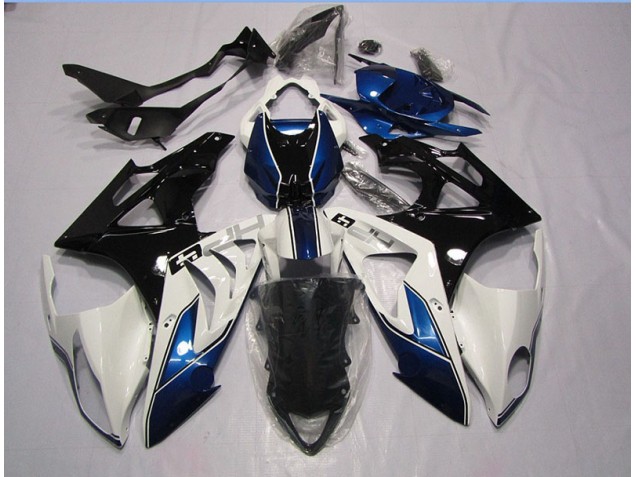 BMW S1000RR 2009-2014 Vollverkleidung - Weiß Blau