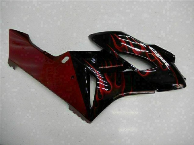 Honda CBR 1000 RR 2004-2005 Verkleidungen - Rot Flamme Schwarz