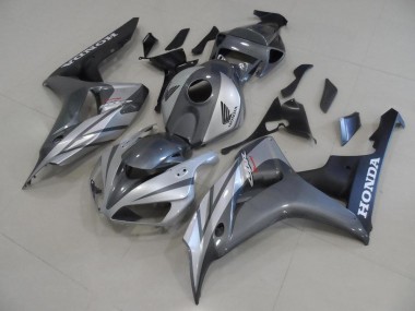 Honda CBR 1000 RR 2006-2007 Verkleidungen - Graues Silber und Matt schwarz