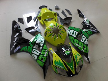 Honda CBR 1000 RR 2006-2007 Verkleidungen - Grün Gelb Rossi