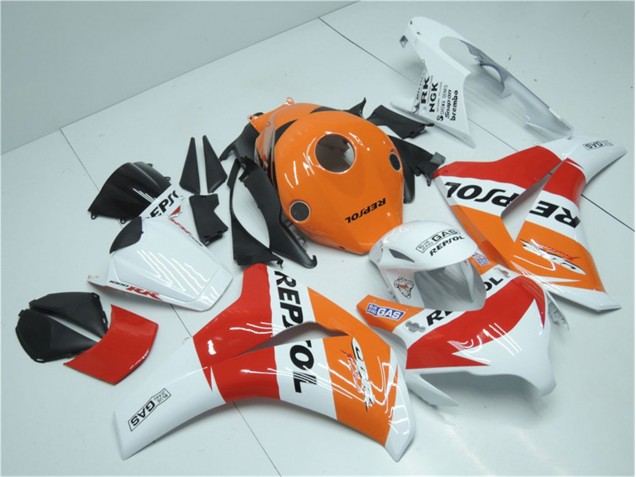 Honda CBR 1000 RR 2008-2011 Verkleidungen - Orange Weiß Rot Repsol