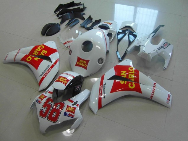 Honda CBR 1000 RR 2008-2011 Verkleidungen - Weiß San Carlo