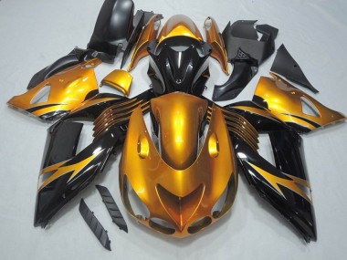 Kawasaki ZX14R ZZR 1400 2006-2011 Verkleidungen - Schwarz Gold