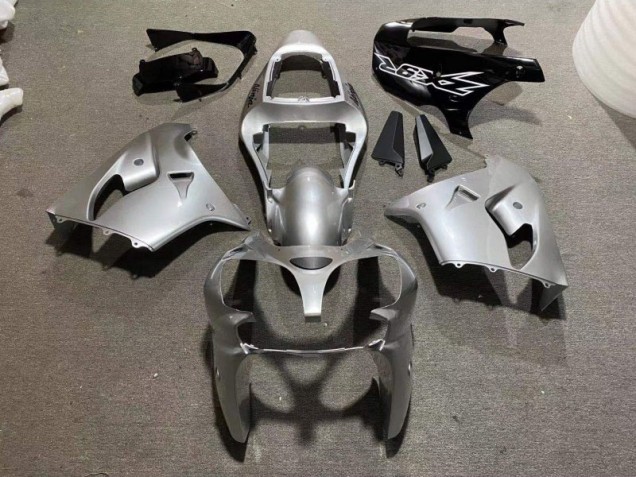 Kawasaki ZX9R 2002-2003 Verkleidungen - Silber Glänzend Schwarz